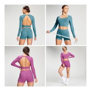 2 NWT MyProtein Long Sleeve Crop Workout Tops